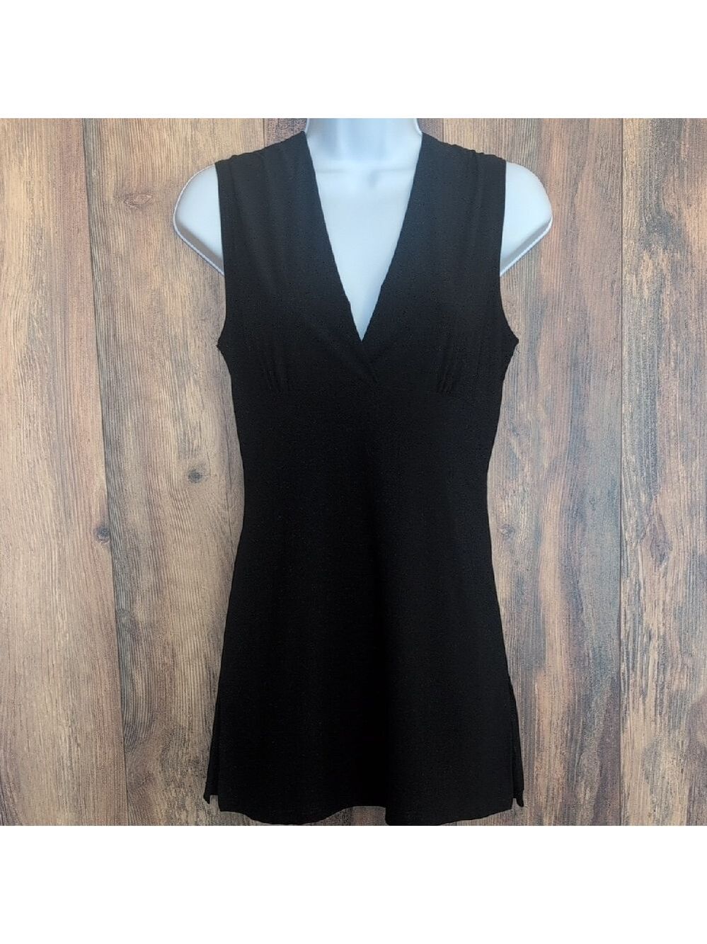 LOB Black V-Neck Women's Tank Blouse 2            D340